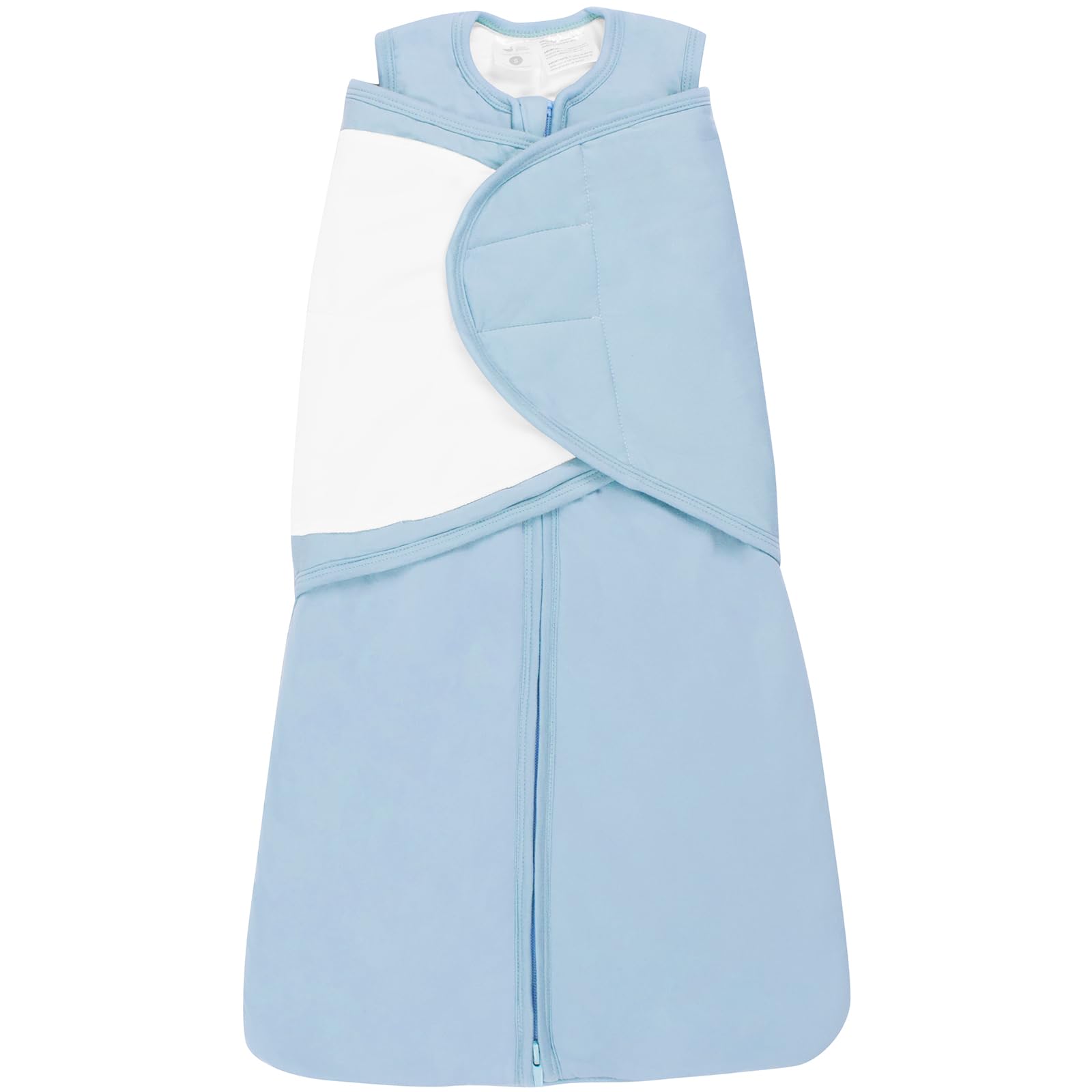 Littogoose 1.0 TOG swaddle with noiseless velcro for peaceful baby sleep.