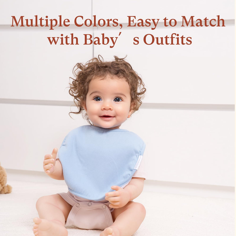 Littogoose 10-pack bib set showcasing timeless solid tones