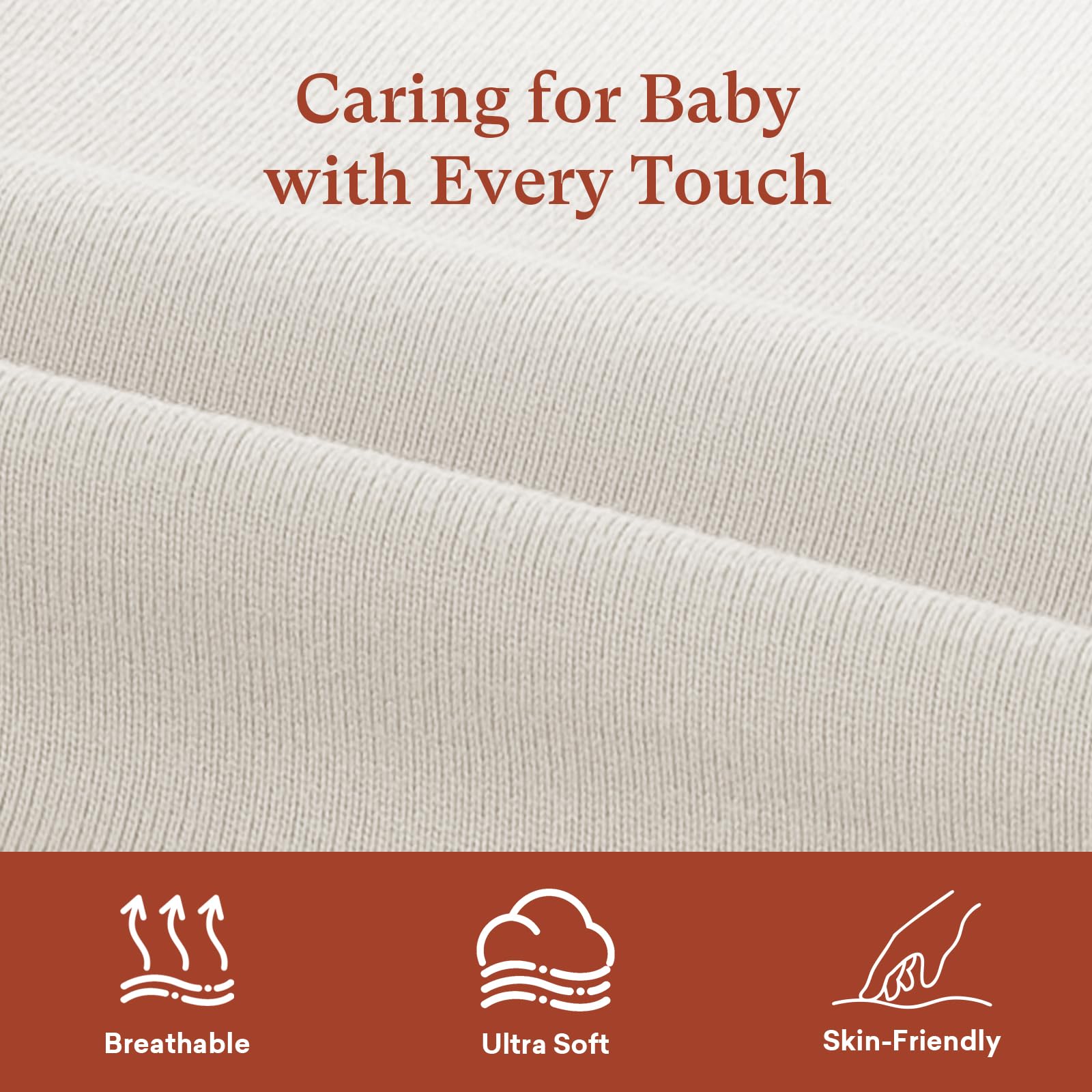 Baby-safe Littogoose fabric keeps diaper changes cozy.