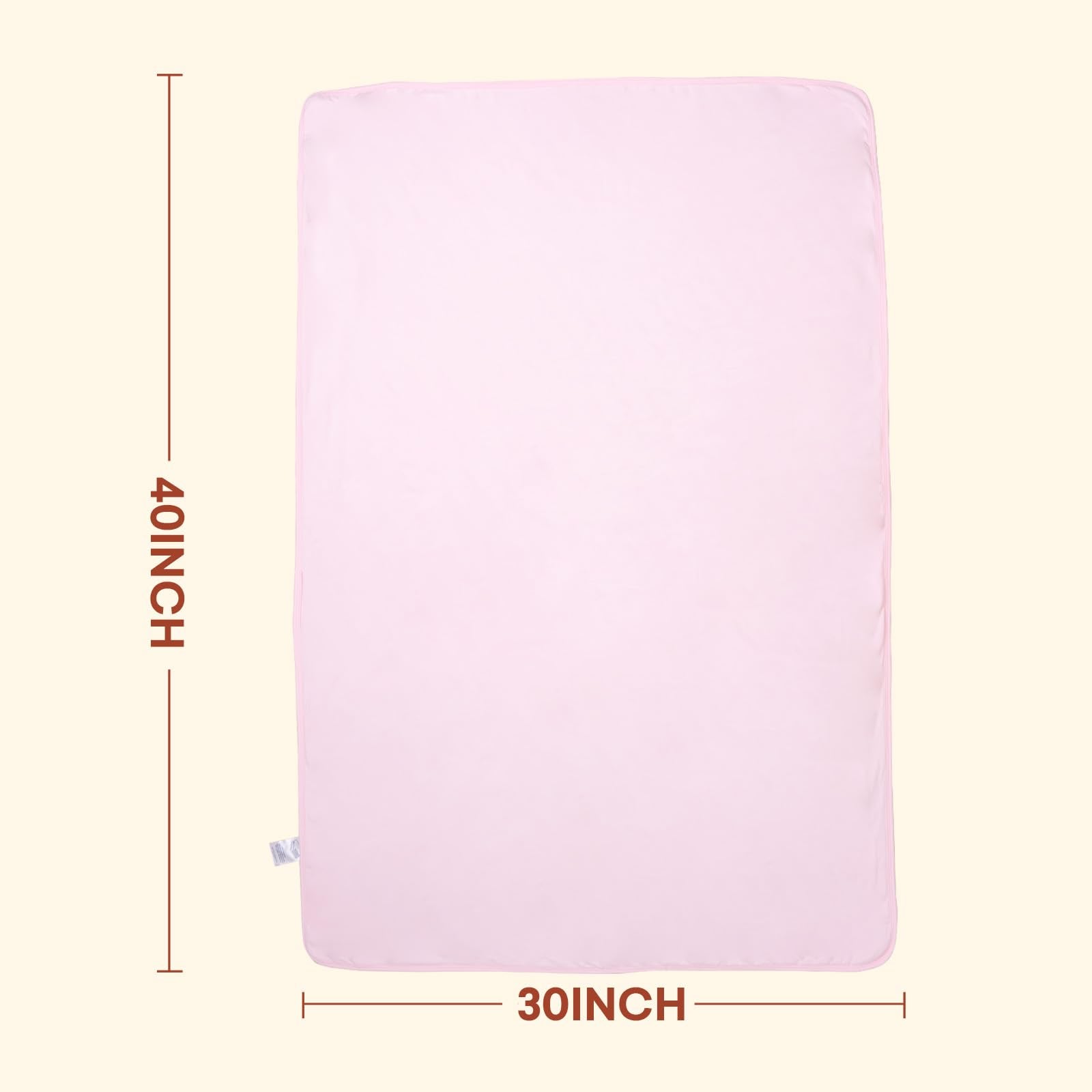 Littogoose Baby Comforter in crib-size 30x40 is laid ready for use.