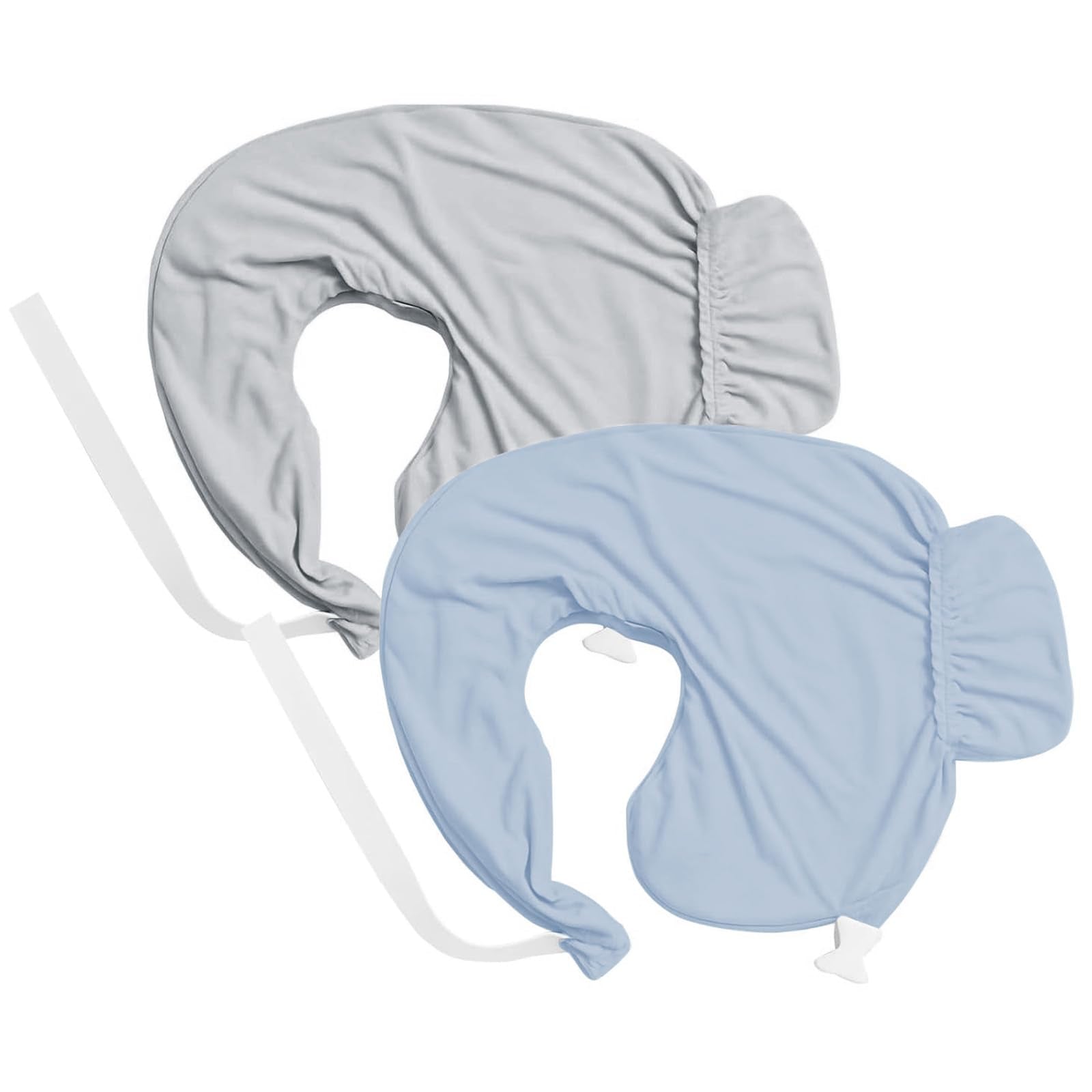 Littogoose nursing pillow cover showing a snug fit for breast-feeding sessions.