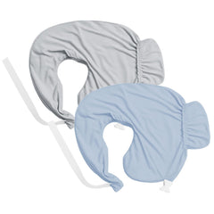 Littogoose nursing pillow cover showing a snug fit for breast-feeding sessions.