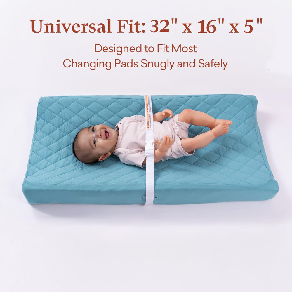 Littogoose changing pad cover with elastic edges stays in place during use.