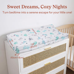 Littogoose changing pad cover with waterproof backing protects against spills.