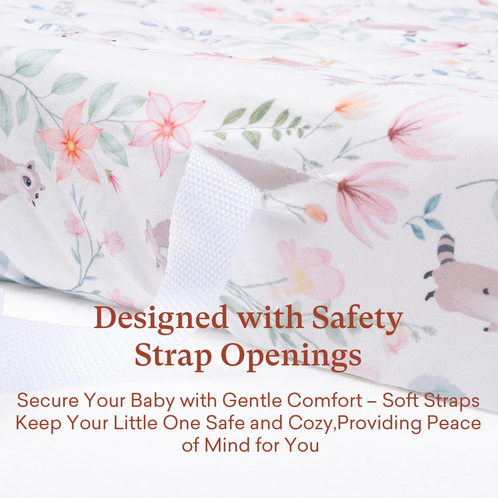 Littogoose elastic edge provides a secure, snug fit on standard changing pads.