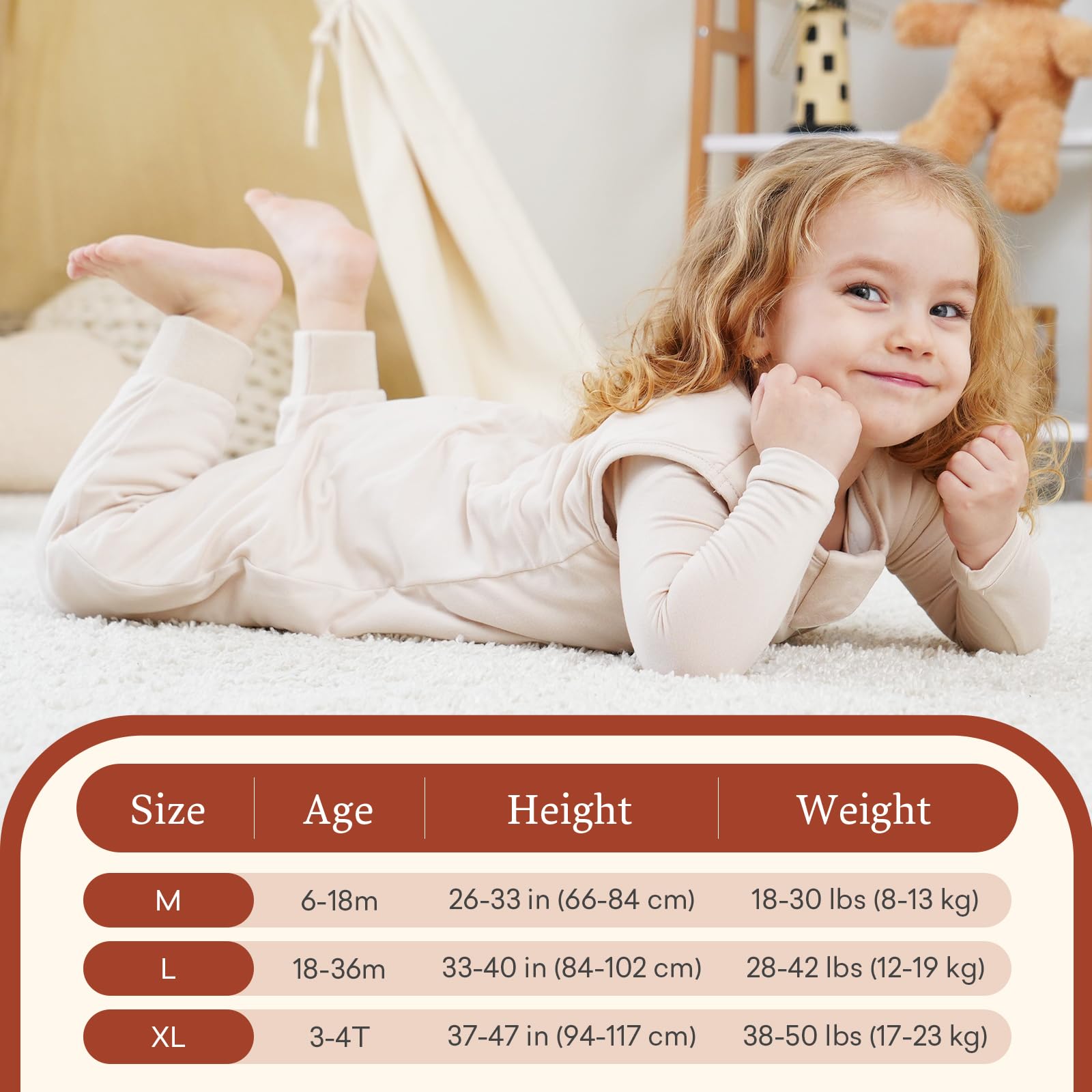 Littogoose grows with baby across sizes 2T to 4T and 18-24 months