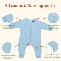 littogoose long sleeve sleep-suit flatlay highlights cozy warmth