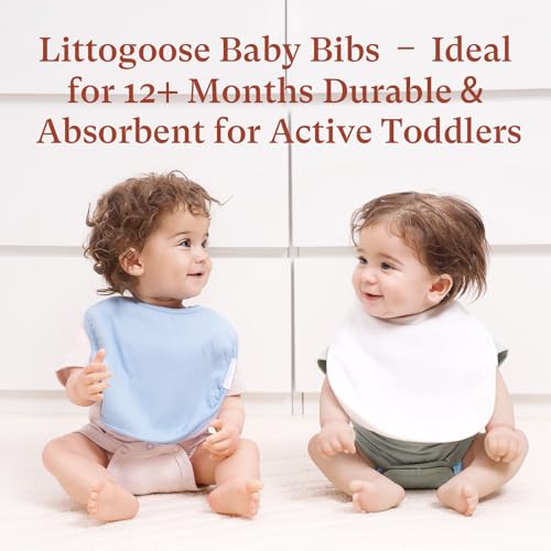 Littogoose moisture-absorbing bib close-up protecting clothing during teething
