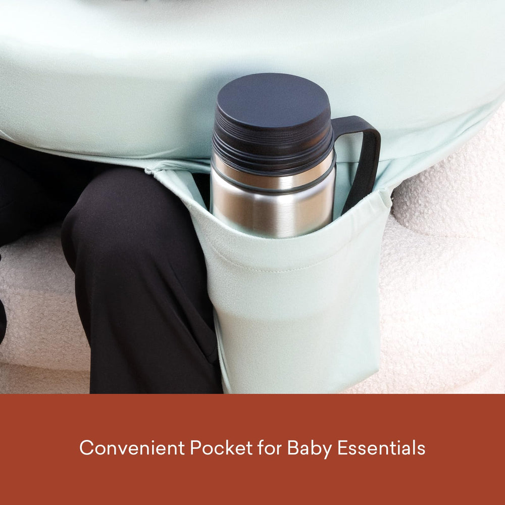 Littogoose snug MBF fit over pillow during feeding sessions.