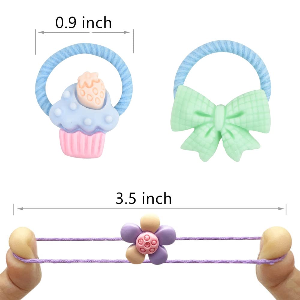 LIUCHENLIIVY kids hair ties variety colors for cute braids.