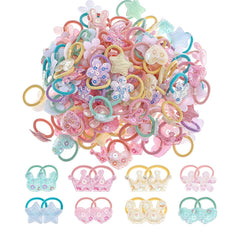 LIUCHENLIIVY baby hair ties variety pack for colorful ponytails and pigtails.