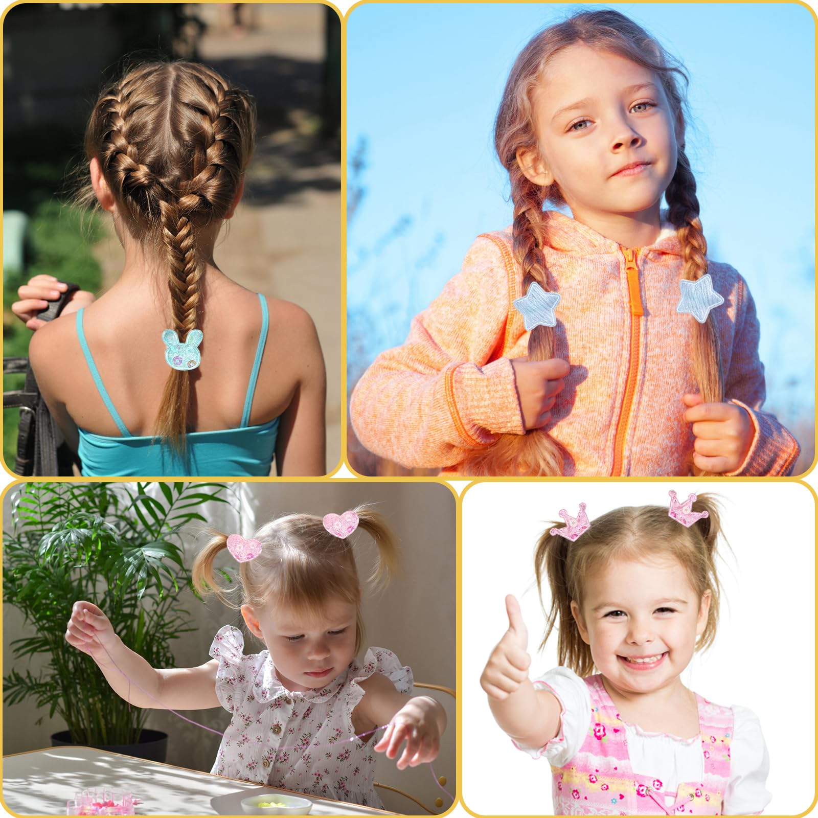 LIUCHENLIIVY toddler-friendly ponytail holders designed for gentle styles.