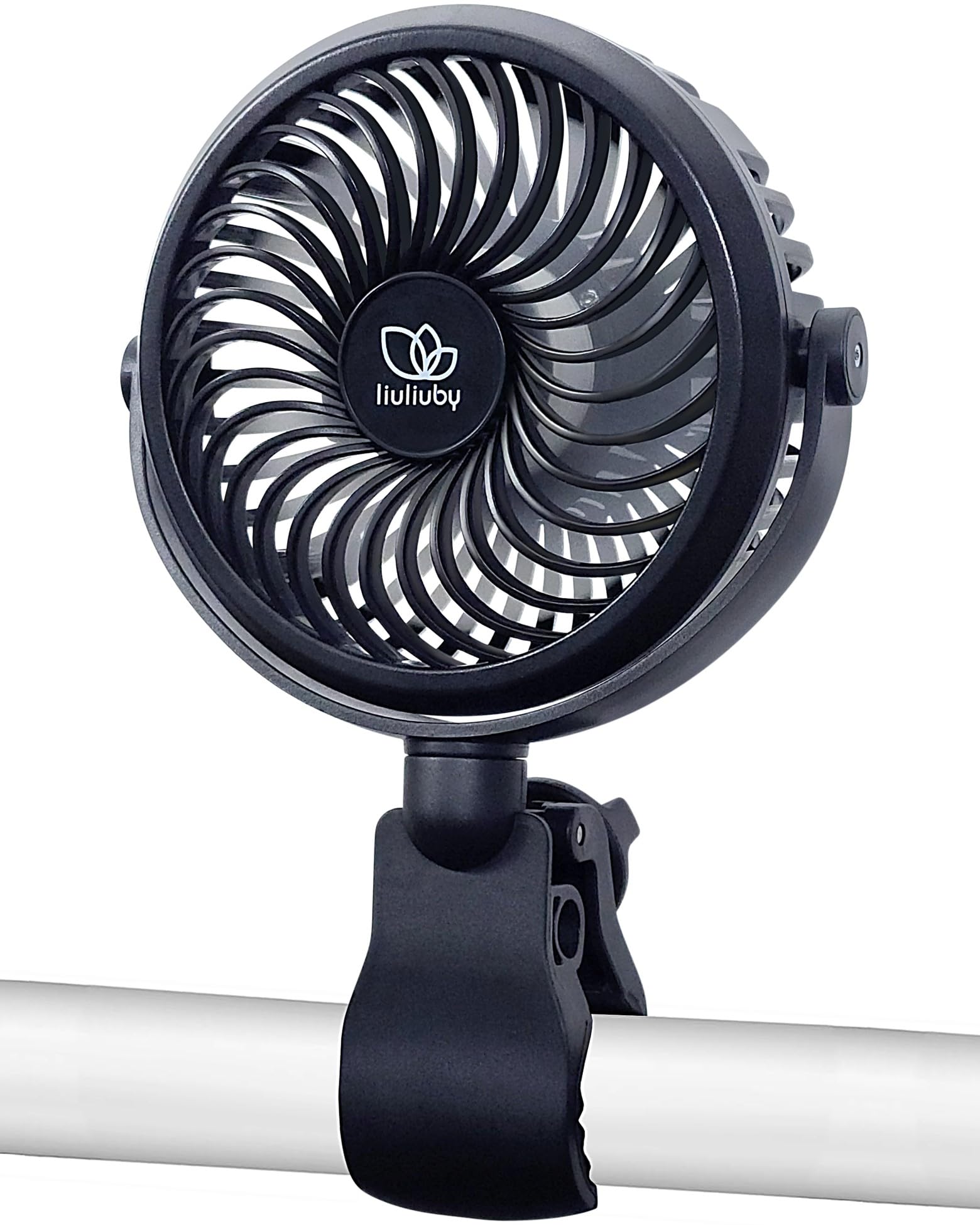 liuliuby Baby Stroller Fan clipped to a stroller, secure clip-on airflow for on-the-go use