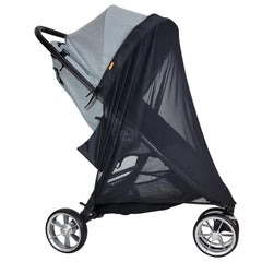Liuliuby baby sun shade cover attached to stroller front view showing UV protection