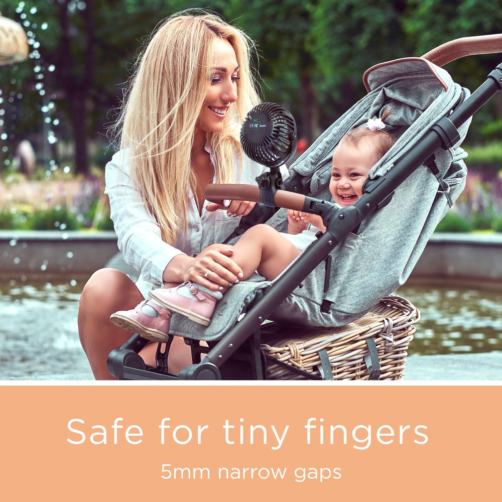 liuliuby Stroller Fan USB-C charging port with included cable