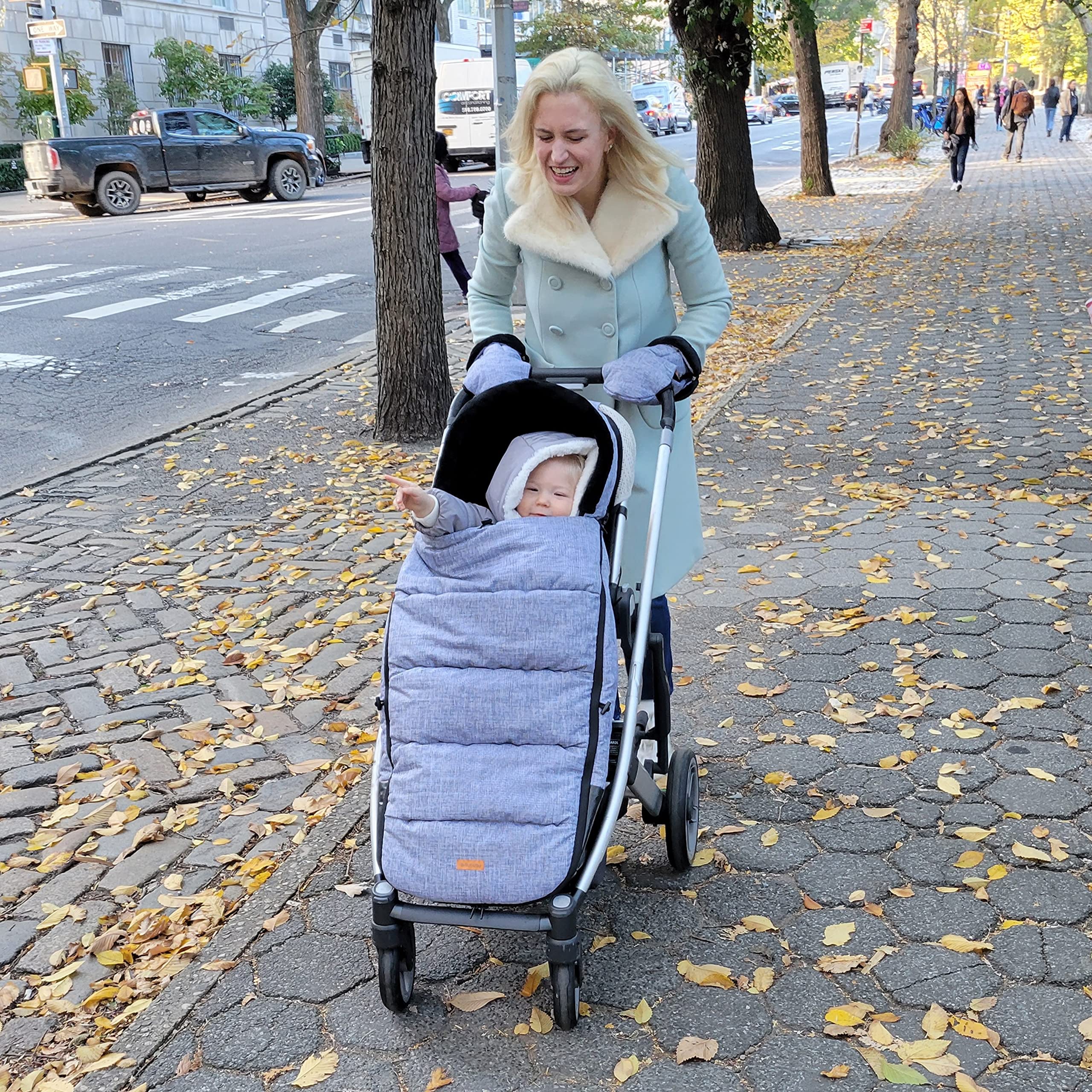 Liuliuby footmuff machine washable for easy care