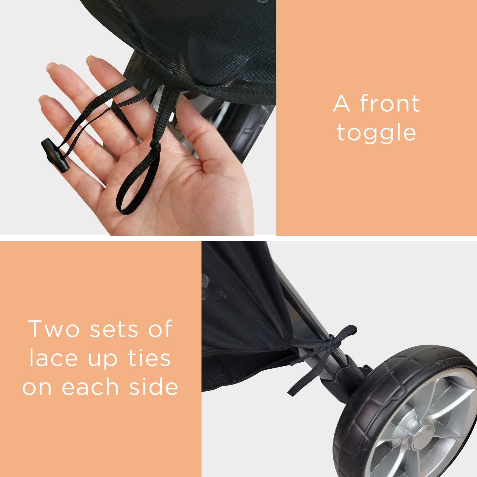 Liuliuby universal fit works with most strollers and folds compactly