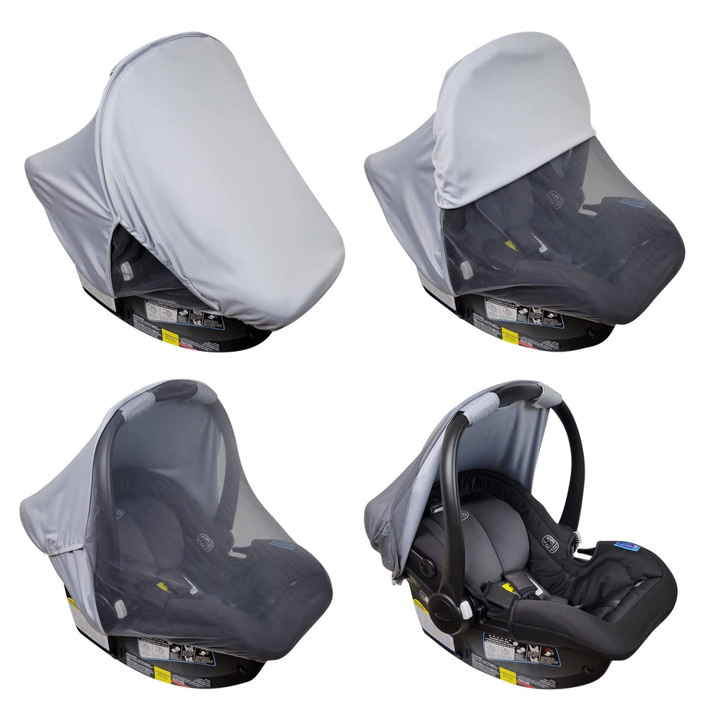 liuliuby Summer Car Seat Cover privacy top layer gray for naps