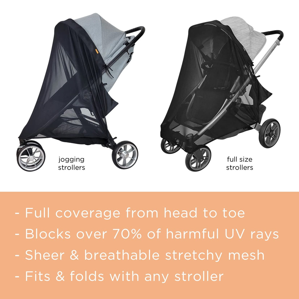 Liuliuby see-through mesh letting baby watch surroundings while shaded