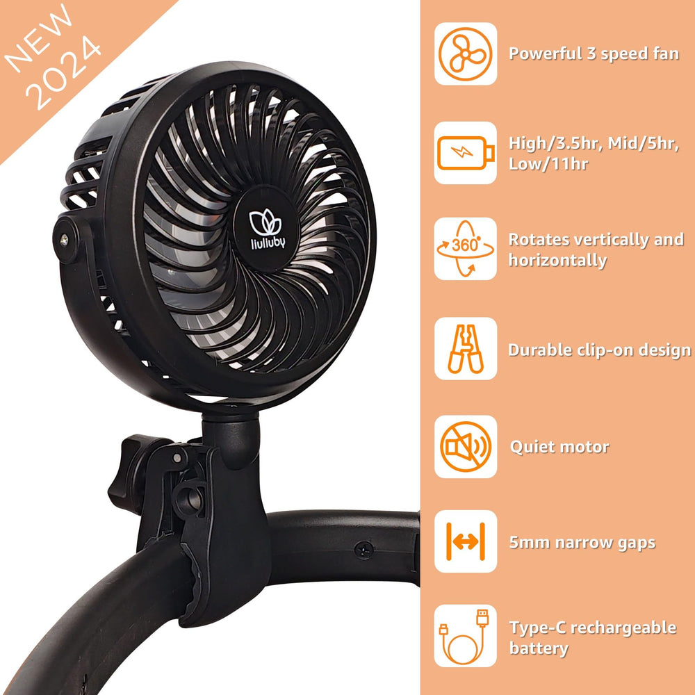 liuliuby Universal clamp securing the fan to various structures