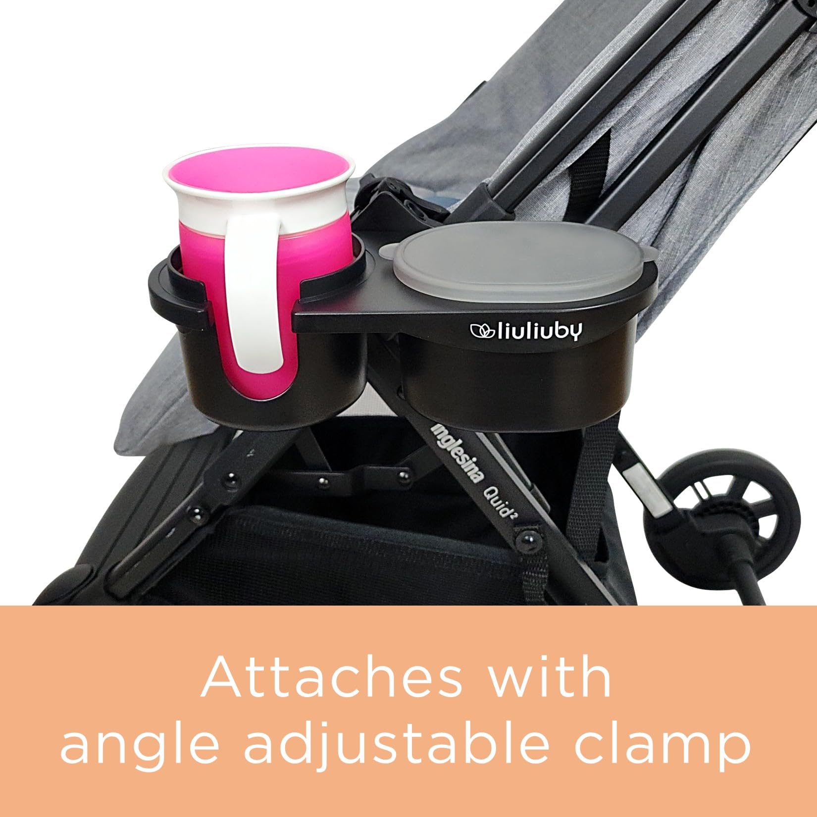 Liuliuby universal design fits bumper bars, frames, carts, and car seats.