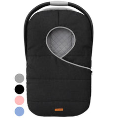 liuliuby winter carseat cover showing full baby protection on a cold ride