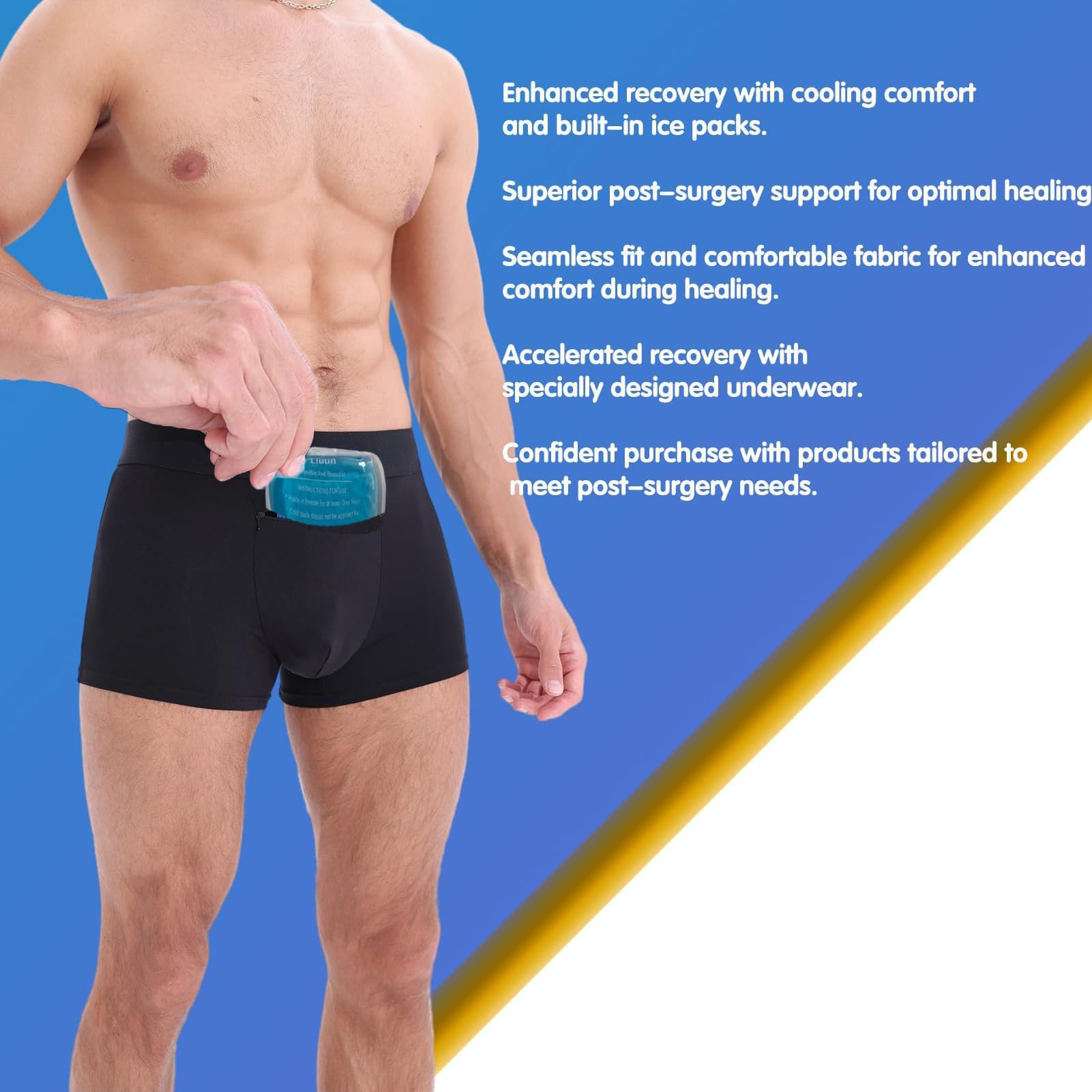 liuun contoured pocket provides targeted coverage for the surgical area