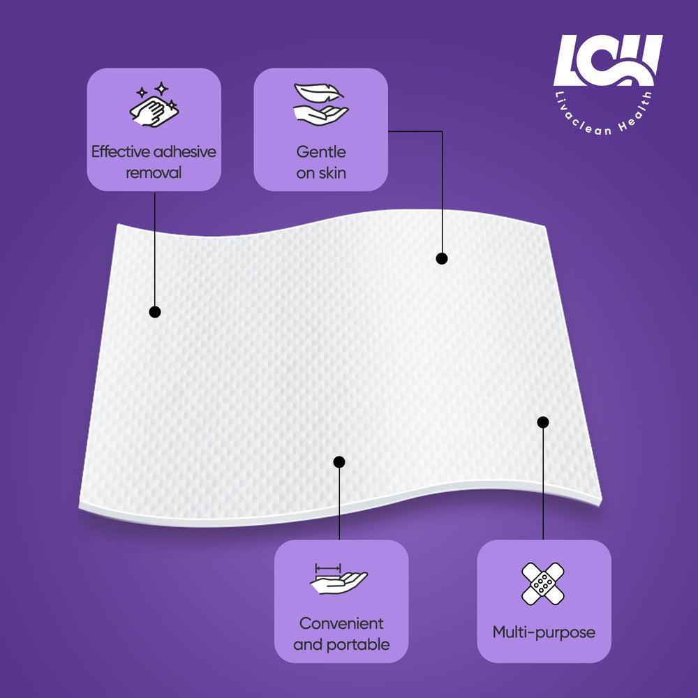 Livaclean Health wipe ideal for ostomy care and stoma-area residue cleanup