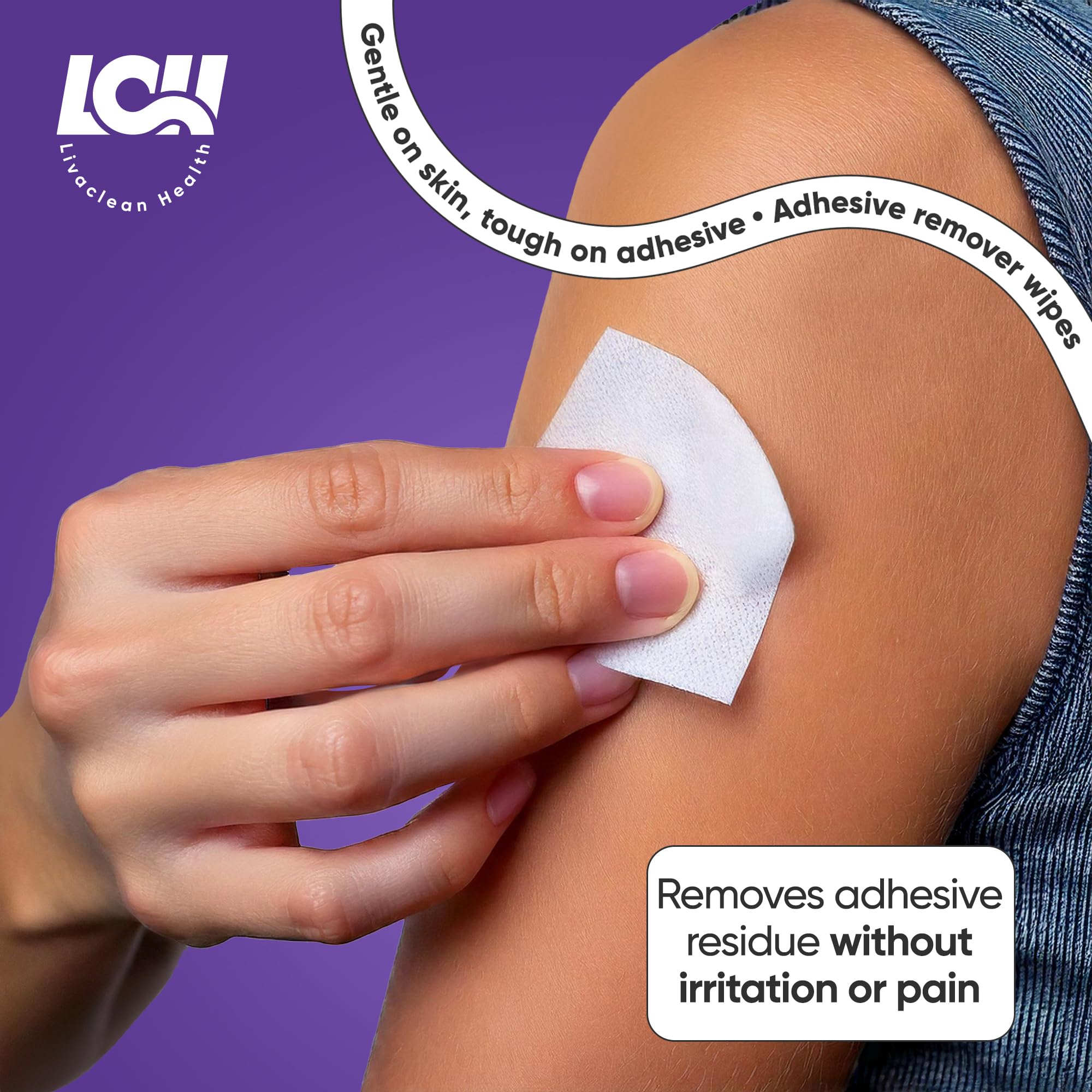 Livaclean Health travel-size pack ready for on-the-go adhesive care