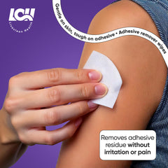 Livaclean Health travel-size pack ready for on-the-go adhesive care
