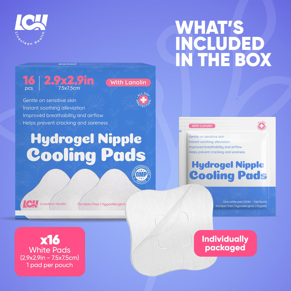 Livaclean Health nipple pad provides a protective barrier against friction.