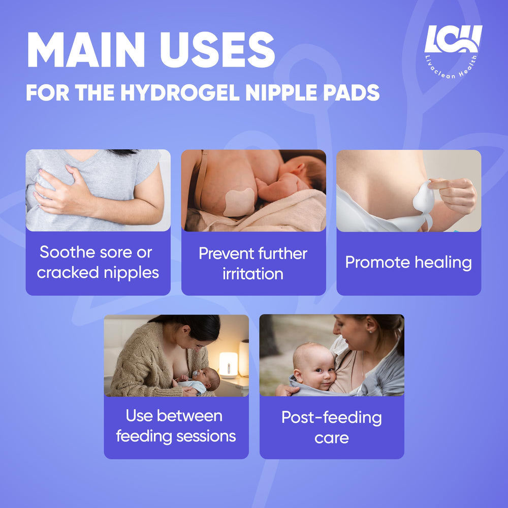 Livaclean Health reusable nipple pad usable up to 24 hours.