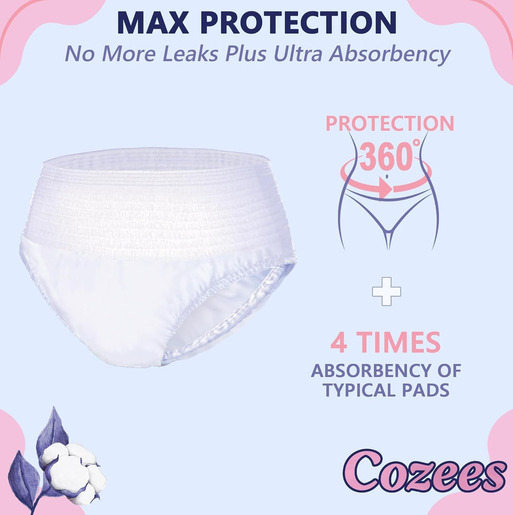 LivDry Cozees absorbent core provides reliable protection.