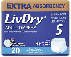 LivDry extra-absorbency-core close-up shows reliable dryness for daily wear.