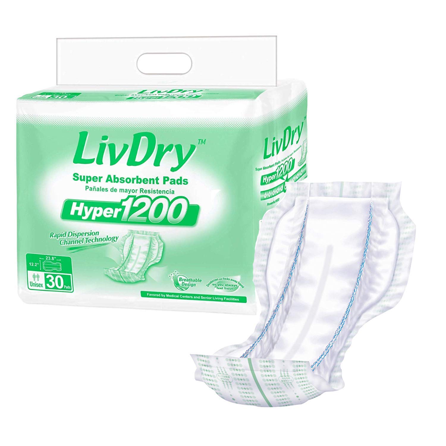 LivDry incontinence pad top sheet offers skin-friendly comfort for daily use.