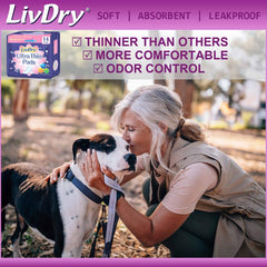 LivDry Ultra Thin Pad absorbent core delivers reliable containment and dryness.