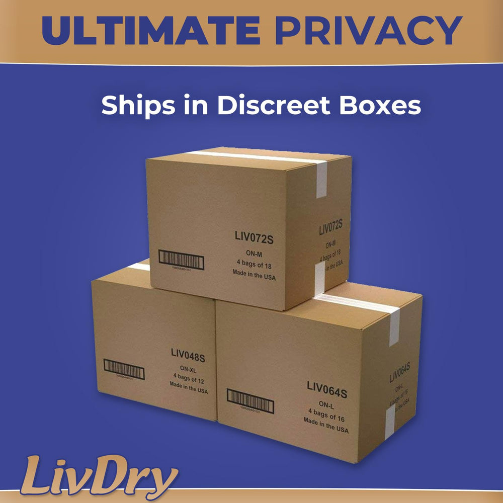 LivDry 17-count packaging illustrates value and portability.