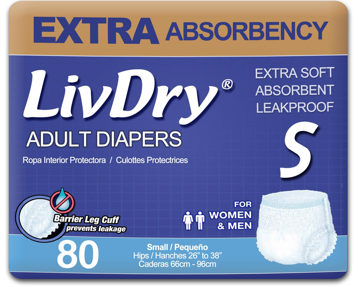 LivDry soft cloth like material close up for everyday comfort and discreet wear.