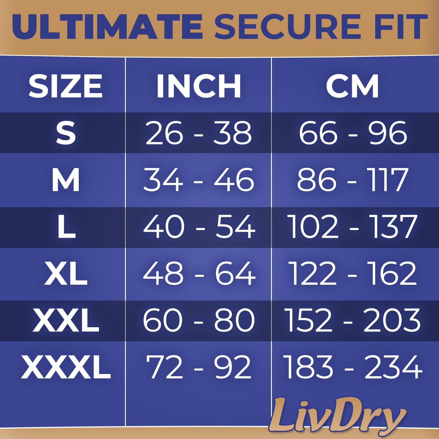 LivDry soft clothlike material close-up for comfortable wear.