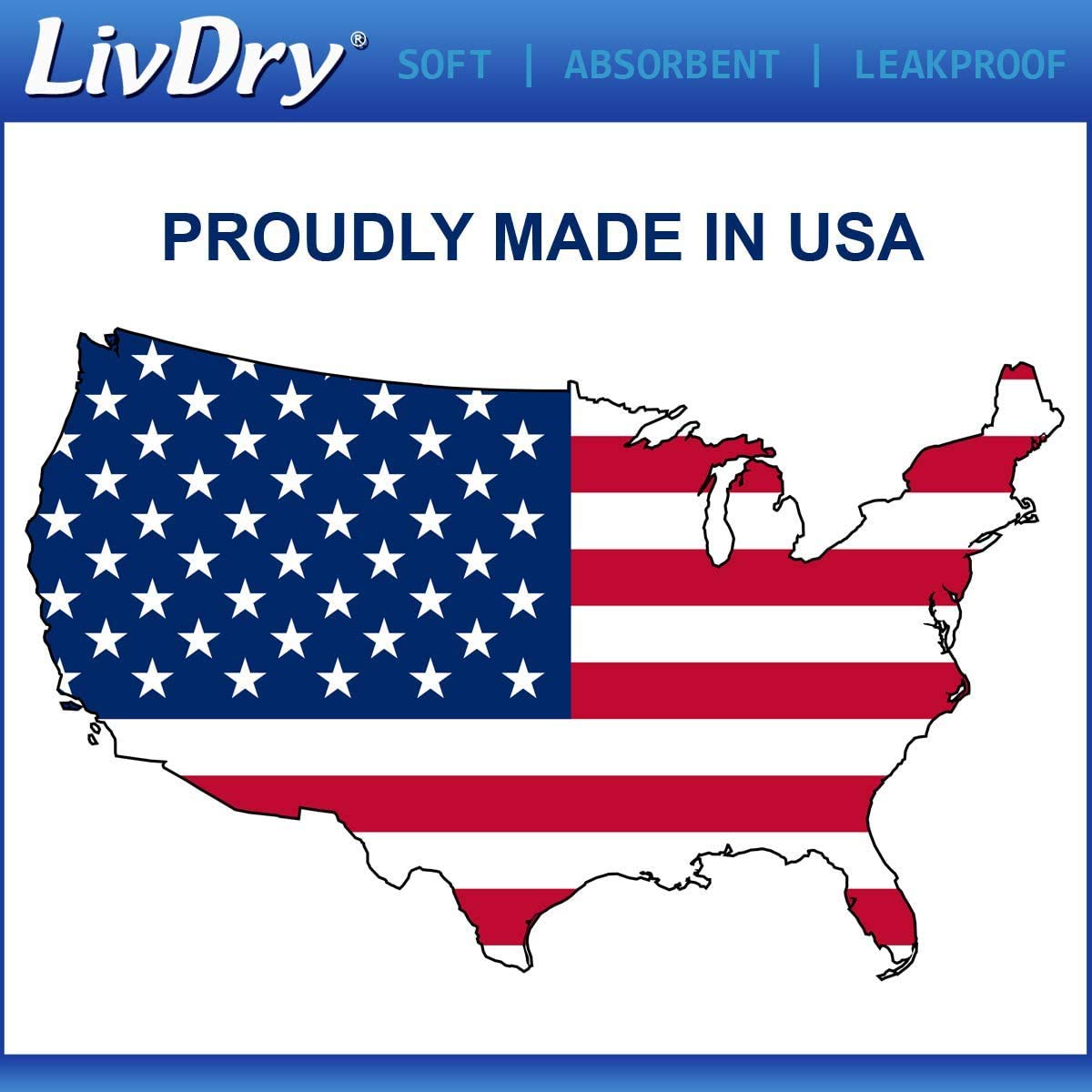 LivDry tear away sides illustrate easy removal for quick changes