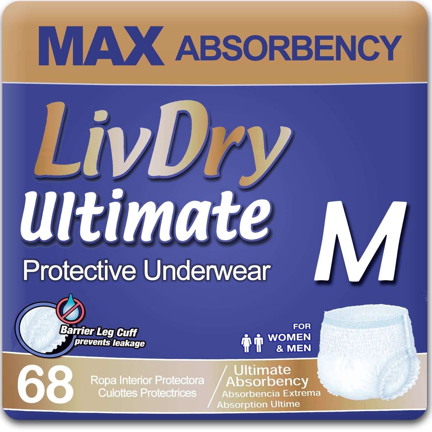 LivDry Ultimate absorbent core detail showing dry protection.