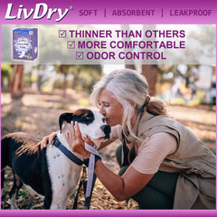 LivDry Ultra Thin Pad close-up of absorbent core for moisture control.