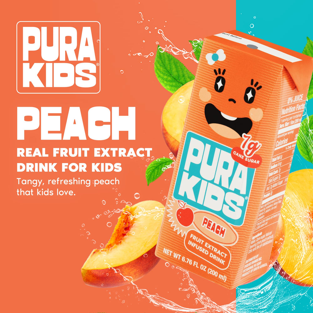 LIVE A LITTLE PURA lunchbox-ready drink for busy school days.