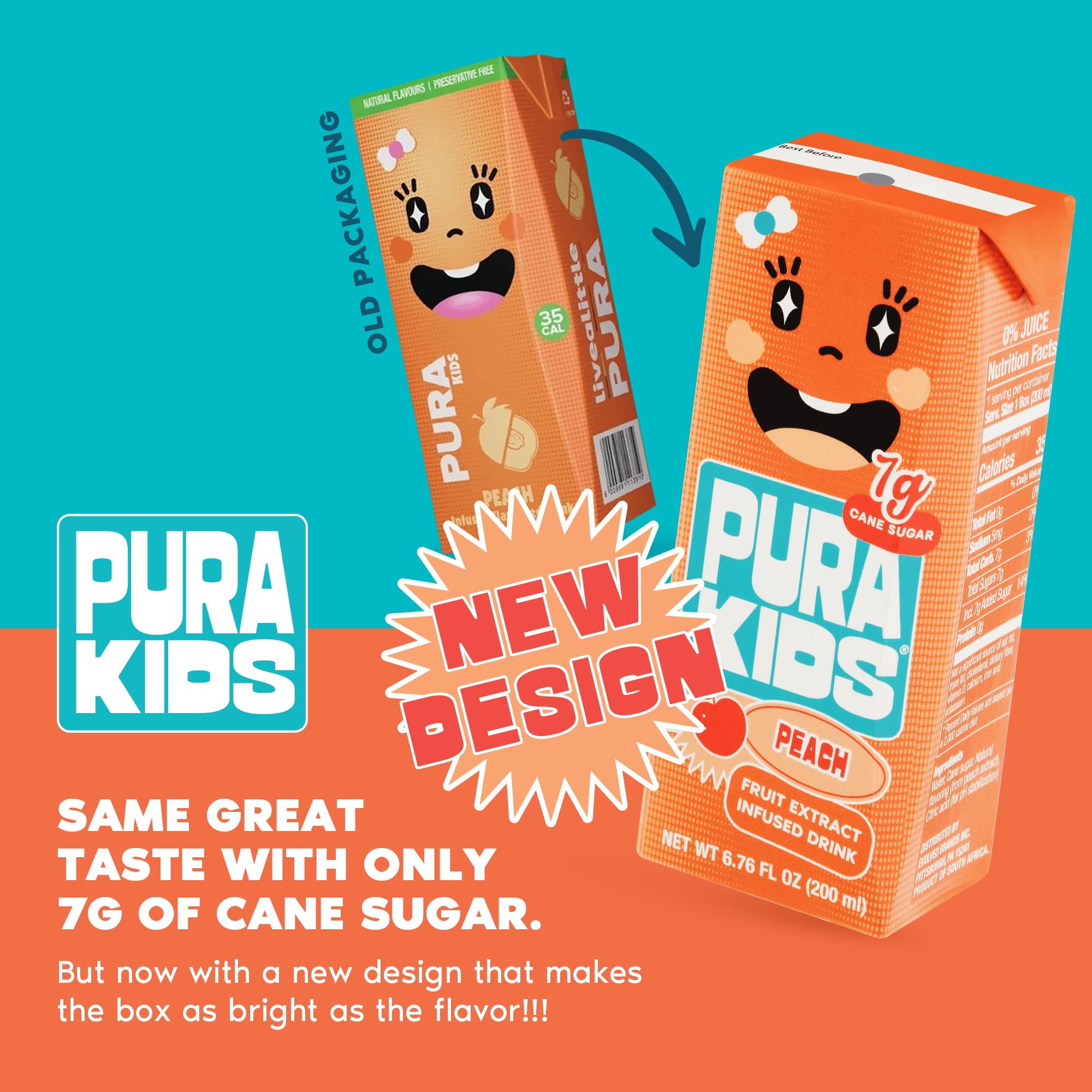 LIVE A LITTLE PURA six point seven six ounce bottle for backpacks.