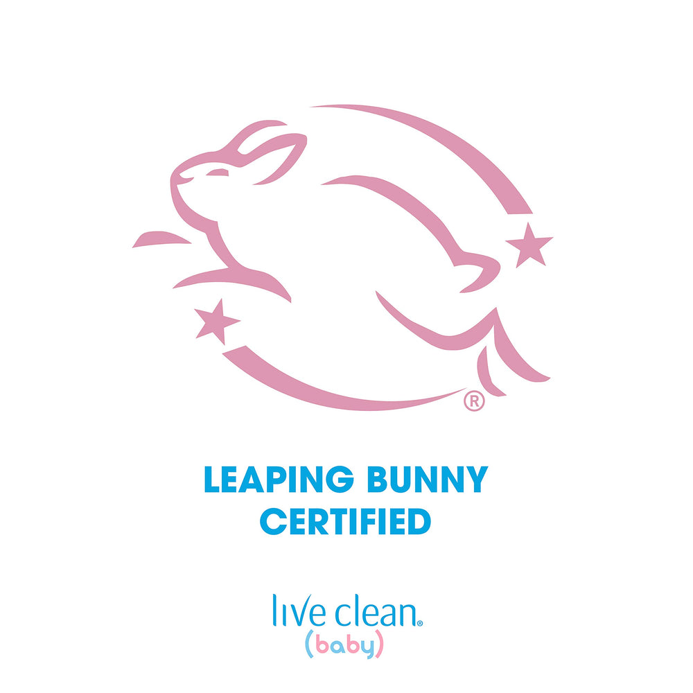 Daily baby skincare routine image featuring Live Clean Lotion
