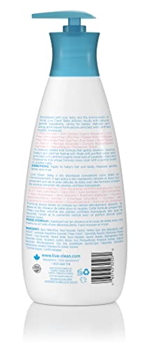 Live Clean Baby Tearless Shampoo pour moment highlighting tear-free washing