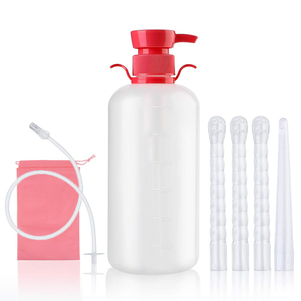 LIVE4COOL Douche bottle 600ml for convenient at-home cleansing.