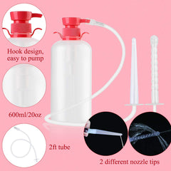 LIVE4COOL Douche pump-safety prevents backflow for hygiene.
