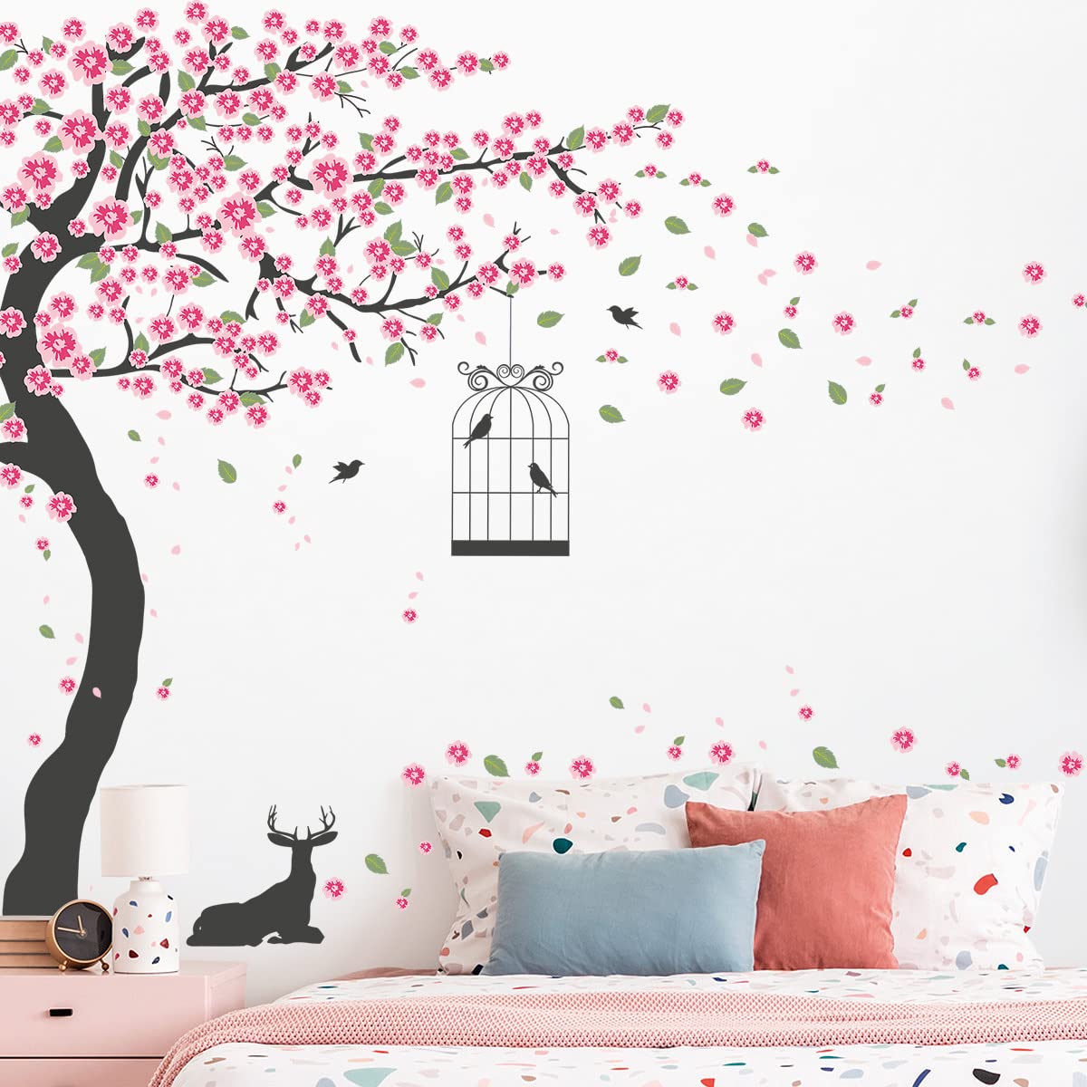 LiveGallery birdcage with green leaves wall art accent