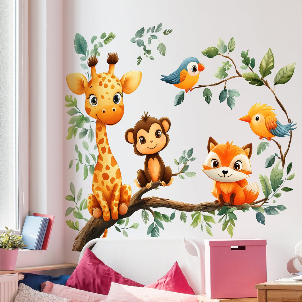 LiveGallery Fox Leaves decal adds vibrant color and friendly wildlife touch